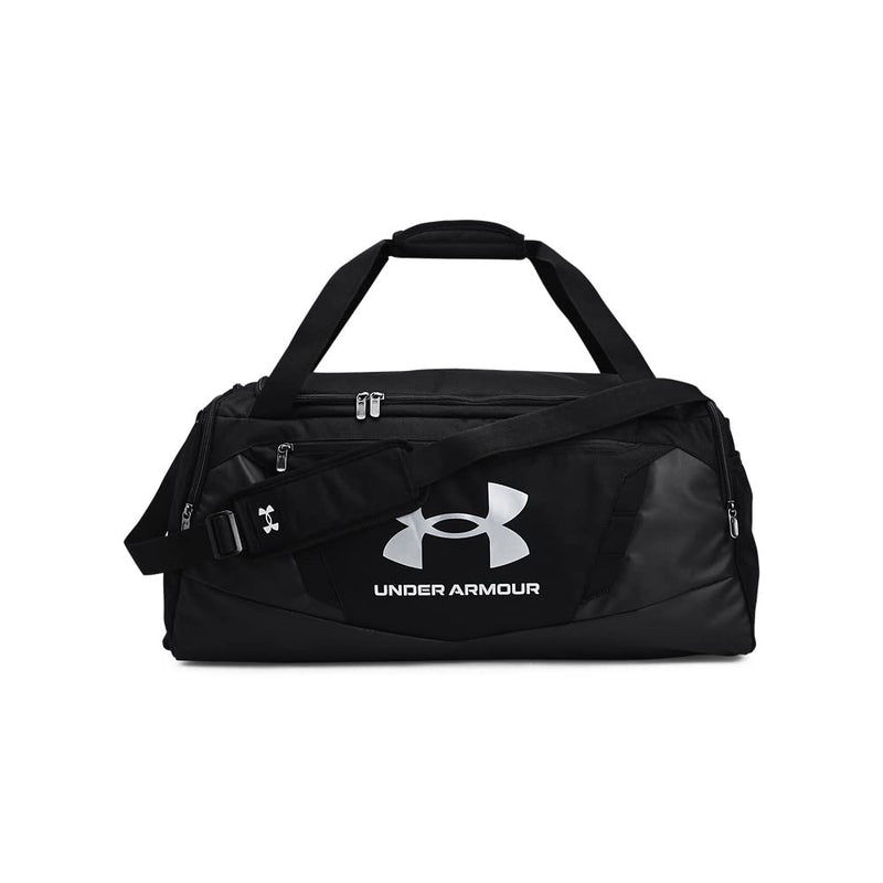 Under Armour unisex - adult Undeniable 5.0 Duffle - Large, Black (001)/Metallic Silver, One Size Fits Most