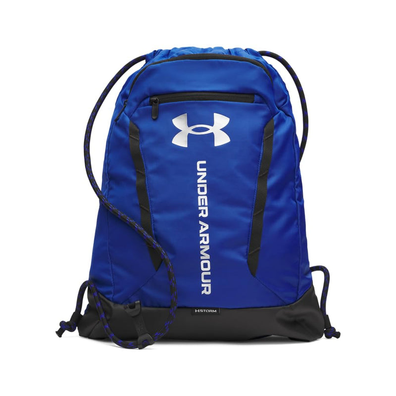 Under Armour Unisex Hustle Sackpack, (400) Royal/Black/Metallic Silver, One Size Fits Most