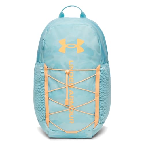 Under Armour Unisex Hustle Sport 6.0 Backpack, (425) Blue Haze/Blue Haze/Orange Bloc, One Size Fits Most