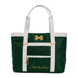 Under Armour Women's Essentials Tote Bag, (301) Forest Green/White Clay/Golden Yellow, One Size Fits Most