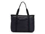 Under Armour Womens Studio Packable Tote Bag, (001) Black / / Metallic Gun Metal, One Size Fits Most