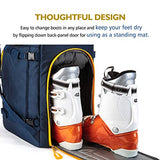 Unigear Ski Boot Bag, 50L Ski Boot Travel Backpack for Ski Helmet, Goggles, Gloves, Skis, Snowboard & Accessories (Blue)