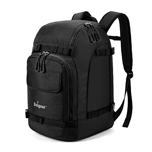 Unigear Ski Boot Bag Backpack for Helmet 50L/70L, Goggles, Gloves, Skis, Snowboard & Accessories (Black) | Backpacks4Less