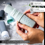unigo 30 PACK Travel Bottles Set for Toiletries - Leakproof Refillable Travel Size Containers, TSA Approved Bottles with Labels, Brush & Covers for Carry - On Travel