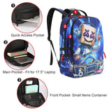 UNIKER Cool Adult Backpack Casual,Fashion Backpack X Eyes DJ,Hip Hop Casual Daypack,Designer Laptop Backpack for 15.6 Inch Laptop, Mochila