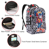 UNIKER Graffiti Backpack,Gamer Backpack,Casual Daypack,Designer Laptop Backpack for 15.6 Inch Laptop,Travel Backpack for Man Women,X Eyes