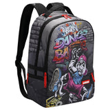 UNIKER Graffiti Laptop Backpack for 15.6 Inch Laptop Work Travel, Designer Daypack Edgy College Backpack Computer Bag,Panda Break Dancer Hiphop