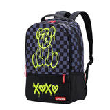 UNIKER Laptop Backpack for Boys,Graffiti Backpack for Men,Cartoon School Backpack,Designer Laptop Backpack for 15.6 Inch,Black Bear