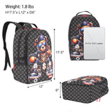 UNIKER Travel Laptop Backpack,Graffiti Backpack for Work,Designer Laptop Backpack for 15.6 Inch,Water Resistant Backpack Computer Bag,Fortune Bear