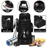 Unineovo 70L/100L Large Camping Hiking Backpack with Rain Cover, Waterproof Molle Rucksack Military Tactical Backpack, Lightweight Backpacking Daypack for Trekking Climbing Outdoor