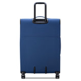United Colors of Benetton Be Softside Expandable Luggage with Spinner Wheels, Faded Denim, Checked - Large 27 Inch