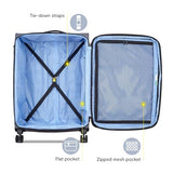 United Colors of Benetton Be Softside Expandable Luggage with Spinner Wheels, Faded Denim, Checked - Large 27 Inch