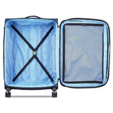 United Colors of Benetton Be Softside Expandable Luggage with Spinner Wheels, Faded Denim, Checked - Large 27 Inch