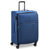 United Colors of Benetton Be Softside Expandable Luggage with Spinner Wheels, Faded Denim, Checked - Large 27 Inch