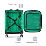 United Colors of Benetton Color Block Softside Expandable Luggage with Spinner Wheels, Green, Carry - On 19 Inch