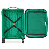 United Colors of Benetton Color Block Softside Expandable Luggage with Spinner Wheels, Green, Carry - On 19 Inch
