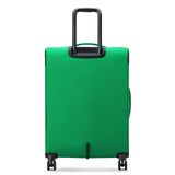 United Colors of Benetton Color Block Softside Expandable Luggage with Spinner Wheels, Green, Carry - On 19 Inch