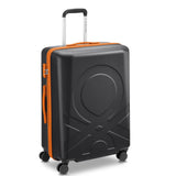 United Colors of Benetton Fabrica Hardside Luggage with Spinner Wheels, Black, Checked - Medium 23 Inch