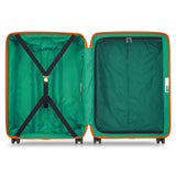 United Colors of Benetton Fabrica Hardside Luggage with Spinner Wheels, Black, Checked - Medium 23 Inch