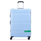 United Colors of Benetton Now! Hardside Luggage with Spinner Wheels, Light Blue, Checked-Large 27 Inch | Backpacks4Less
