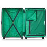United Colors of Benetton Now! Hardside Luggage with Spinner Wheels, Light Blue, Checked-Large 27 Inch