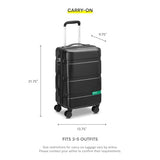 United Colors of Benetton Now! Hardside Luggage with Spinner Wheels, Light Pink, Carry - On 19 Inch