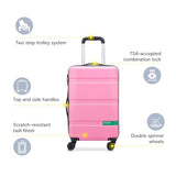 United Colors of Benetton Now! Hardside Luggage with Spinner Wheels, Light Pink, Carry - On 19 Inch