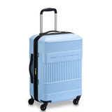 United Colors of Benetton Ribbed Hardside Expandable Luggage with Spinner Wheels, Light Blue, Carry - On 20 Inch