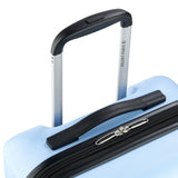 United Colors of Benetton Ribbed Hardside Expandable Luggage with Spinner Wheels, Light Blue, Carry - On 20 Inch