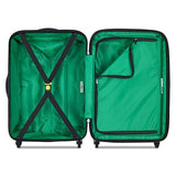 United Colors of Benetton Ribbed Hardside Expandable Luggage with Spinner Wheels, Light Blue, Carry - On 20 Inch
