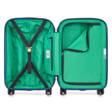 United Colors of Benetton United Hardside Luggage with Spinner Wheels, White, Carry - On 19 Inch