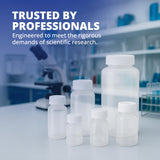 United Scientific™3 Oz Travel Bottles for Toiletries - Leak Proof Toiletry Bottles with Lined Polypropylene Lid - TSA Approved Travel Containers, Clear Screw Top Small Bottle for Liquids, Pack of 6
