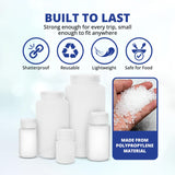 United Scientific™3 Oz Travel Bottles for Toiletries - Leak Proof Toiletry Bottles with Lined Polypropylene Lid - TSA Approved Travel Containers, Clear Screw Top Small Bottle for Liquids, Pack of 6