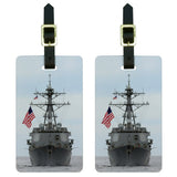 United States Navy Destroyer Luggage Tags Suitcase Carry-On ID Set of 2
