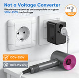 Universal Travel Adapter - 6 in 1 International Plug Adapter with Fuse Auto - Resetting, USB - C PD Fast Charging Worldwide Power Outlet for USA to European UK AUS India, Type C/G/D/I/A, Black