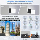 Universal Travel Adapter Worldwide, GaN Fast Charging with PD 3.0 USB - C & USB - A Quick Charge Ports, All - in - One International Power Plug Adapter Converter AC Wall Charger for Europe USA UK AUS Black