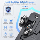 Universal Travel Adapter Worldwide, GaN Fast Charging with PD 3.0 USB - C & USB - A Quick Charge Ports, All - in - One International Power Plug Adapter Converter AC Wall Charger for Europe USA UK AUS Black