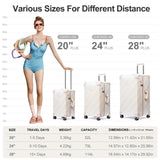 universal trotter 3 - Piece High - Capacity Lightweight Vintage PU Leather Luggage Set (20/24/28 Carry - on & Checked), Water - Resistant, 360° Spinner Wheels (Pearlescent Cloud)