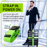 Untethered Luggage Straps | TSA - Approved Suitcase Belts with Heavy - Duty Buckles. Secure Adjustable Travel Accessories for Checked Bags. 4 - Pack