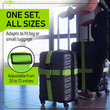 Untethered Luggage Straps | TSA - Approved Suitcase Belts with Heavy - Duty Buckles. Secure Adjustable Travel Accessories for Checked Bags. 4 - Pack