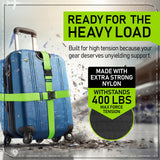 Untethered Luggage Straps | TSA - Approved Suitcase Belts with Heavy - Duty Buckles. Secure Adjustable Travel Accessories for Checked Bags. 4 - Pack