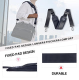 UOZL 59 Inch Shoulder Straps, Soft with Ultra - Thick Fixed Shoulder Pad, Two Way Independently Adjustable Buckle Replacement Straps for Laptop Bag Messenger Bag Tool Bag Luggage,Black