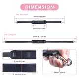 UOZL 59 Inch Shoulder Straps, Soft with Ultra - Thick Fixed Shoulder Pad, Two Way Independently Adjustable Buckle Replacement Straps for Laptop Bag Messenger Bag Tool Bag Luggage,Black