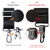UOZL 59 Inch Shoulder Straps, Soft with Ultra - Thick Fixed Shoulder Pad, Two Way Independently Adjustable Buckle Replacement Straps for Laptop Bag Messenger Bag Tool Bag Luggage,Black