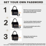 UP Security Small Combo Lock, 3 Code Combination Padlock, Travel Safe Mini Suitcase Luggage Locks, Portable Small Locker Lock for Tool Box, Bag, Backpack Zipper, Diary (Pink+Blue, 2 - Pack)