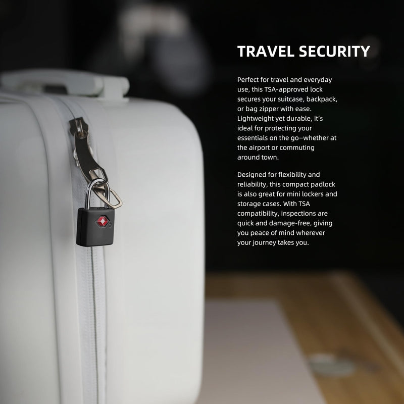 UP Security TSA Locks for Luggage with Keys, Luggage Locks TSA Approved 4 Pack, International Travel Essentials, Small Padlock with Key, Mini Padlock for Suitcase, Backpack, Bag, Zipper, Case, Box