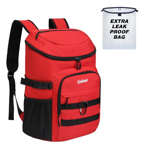Upgraded Cooler Backpack 24 Cans – Lightweight Insulated Backpack Cooler, Leak-Proof & 18-Hour Ice Retention for Beach, Camping, Hiking (Men, Women, Family)