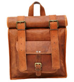 URBAN DEZIRE Men's Leather Vintage Roll On Laptop Backpack Rucksack knapsack college bag