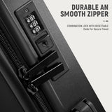 UrbanExporer Luggage Sets 3 - Piece, ABS+PC Lightweight Suitcase Set with Spinner Wheels, Large Checked Travel Suitcase for Family Travel, Business Trip, Suitcases Sets 20 24 28 Inch, Black