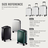 UrbanExporer Luggage Sets 3 - Piece, ABS+PC Lightweight Suitcase Set with Spinner Wheels, Large Checked Travel Suitcase for Family Travel, Business Trip, Suitcases Sets 20 24 28 Inch, Black